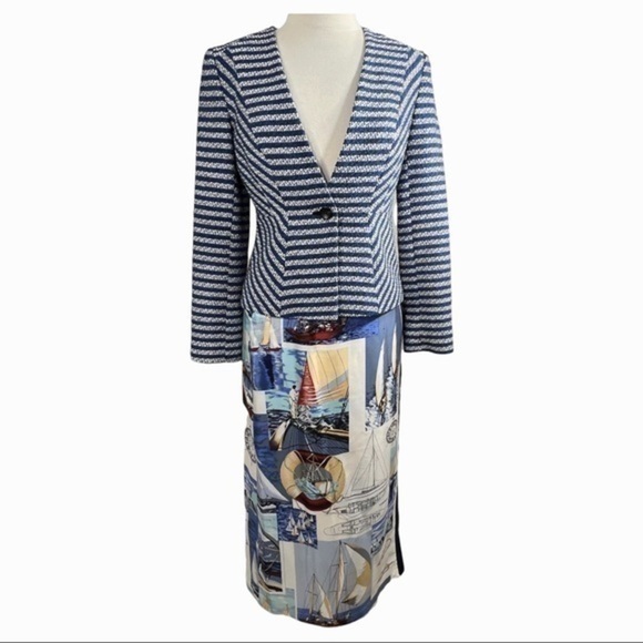 Vintage Silk Nautical Wrap Skirt size 14 Doncaster - Picture 6 of 8